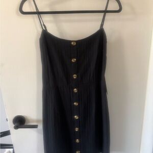 Princess Polly Black Button-Down Dress